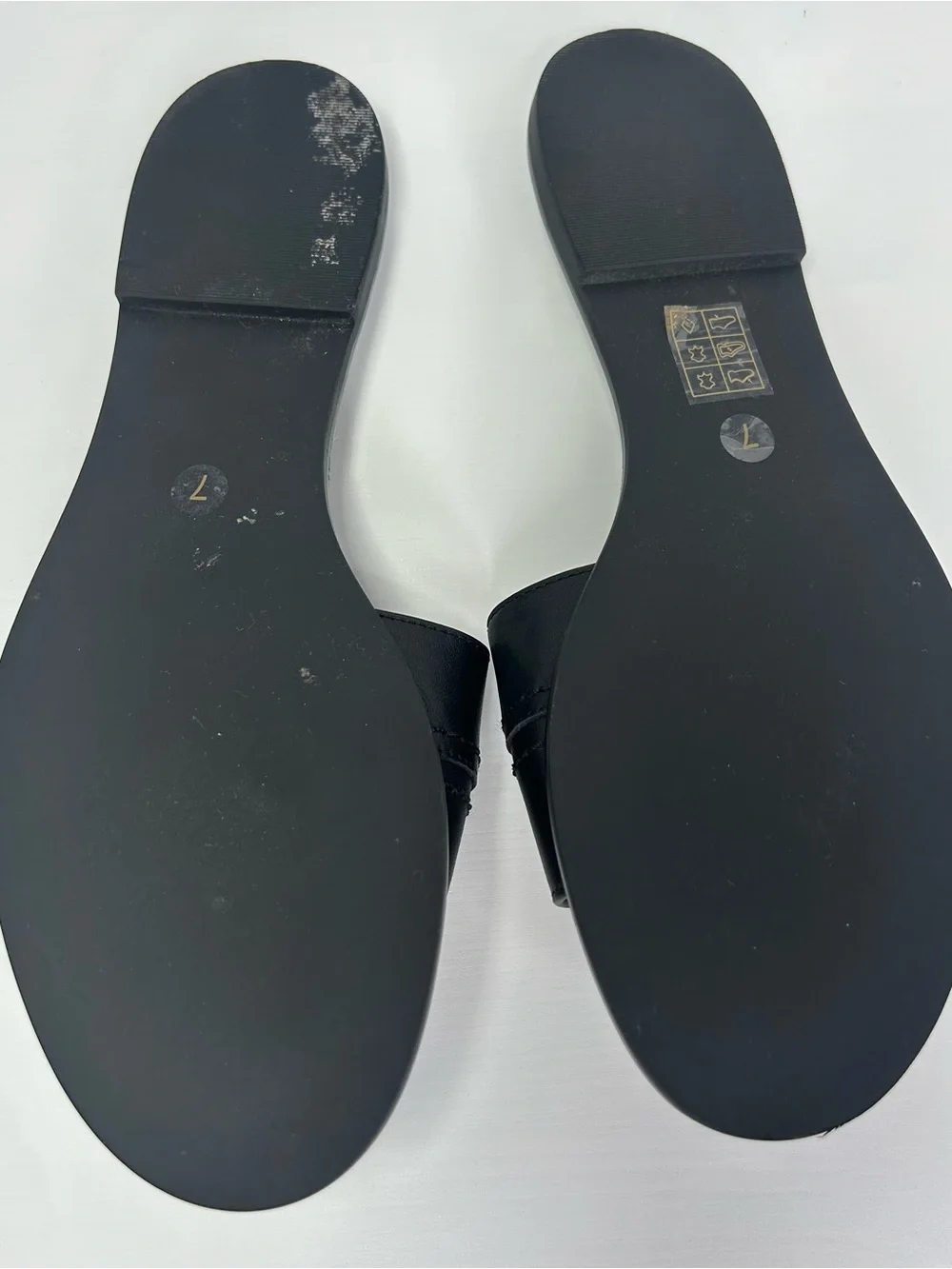 Tory Burch Everly Black Leather Slide Sandals Size 7